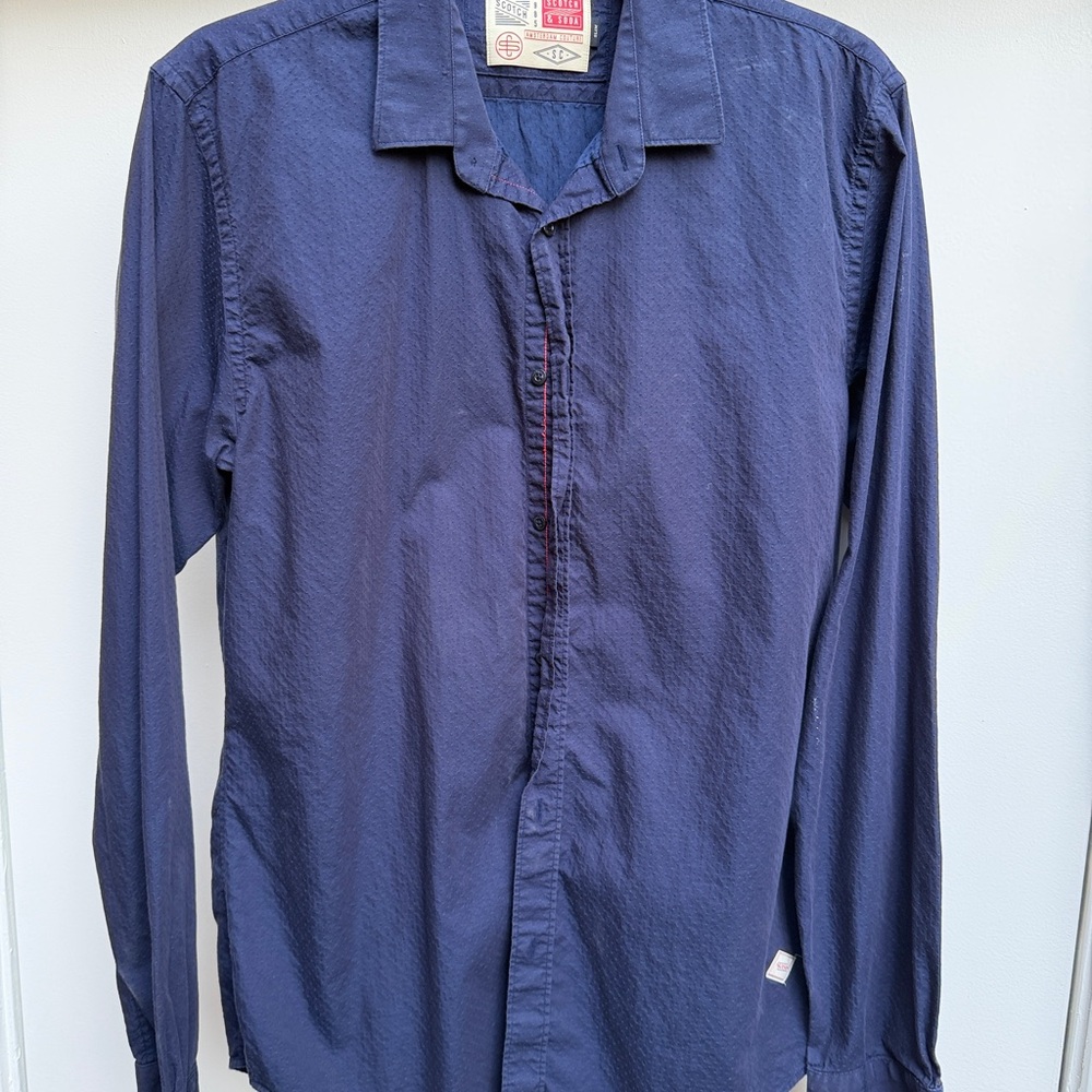 Scotch & Soda Navy Button Down Shirt